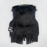 women Marc New York NWT Faux Fur Vest Black Jacket M