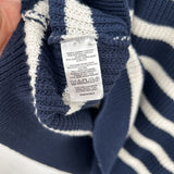 women Loft Striped Cotton Blend Navy Blue & White Sweater M