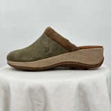 women Acorn Suede Slip-On Clogs Sage Green Shoes 9