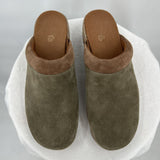 women Acorn Suede Slip-On Clogs Sage Green Shoes 9
