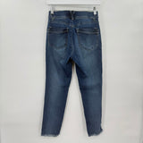 women Democracy Distressed Straight Leg Blue Jeans 2