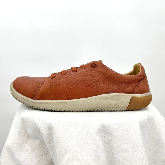 men Keen KNX Leather Sneaker Cognac Brown Shoes 15