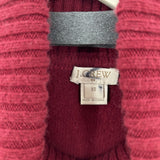 women J. Crew Outlet Sleeveless Turtleneck Cotton/Wool Split Hem Maroon Sweater XS