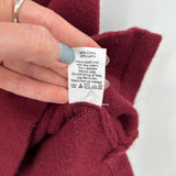 women J. Crew Outlet Sleeveless Turtleneck Cotton/Wool Split Hem Maroon Sweater XS