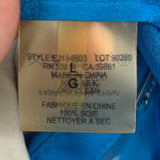 women Elie Tahari Sheer Silk Blue Woven Top L