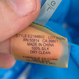 women Elie Tahari Sheer Silk Blue Woven Top L