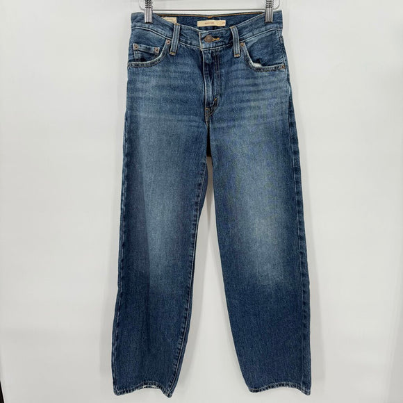 women Levi's Premium Baggy Dad MSRP $108 Blue Jeans 23/000