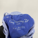 women Talbots The Easy Drawstring Pant Blue Pants 2P