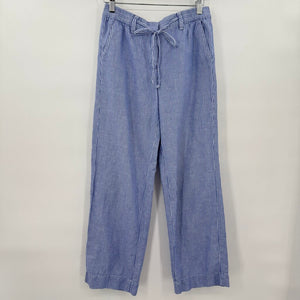 women Talbots The Easy Drawstring Pant Blue Pants 2P