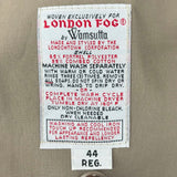 men London Fog Vintage Made in USA Trench w/Lining Mushroom Taupe Coat 44R
