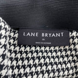 women Lane Bryant Houndstooth Midi Black & White Skirt 18