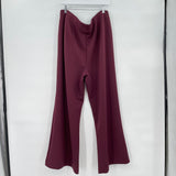 women Lane Bryant NWT Wide Leg Knit Eggplant Purple Pants 20