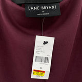 women Lane Bryant NWT Wide Leg Knit Eggplant Purple Pants 20