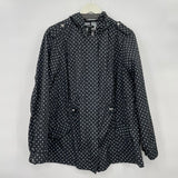 women Torrid Polka Dot Rain Black & White Jacket 1X