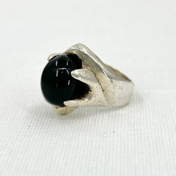 Sterling Silver 925 Onyx Ring 8 Jewelry
