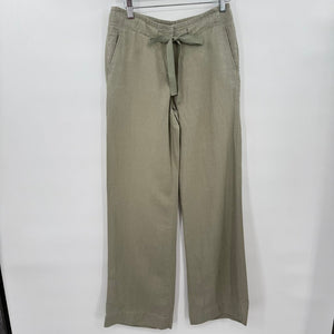 women Talbots Signature Trouser in Linen Sage Green Pants 2
