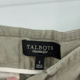 women Talbots Signature Trouser in Linen Sage Green Pants 2