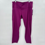 women Athleta NWT Ultimate Stash II 7/8 Tight Berry Pink Activewear XL
