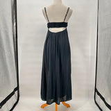 women Abercrombie & Fitch Empire Waist Spaghetti Strap Maxi Black Dress S