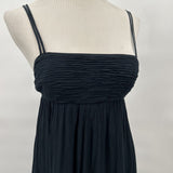 women Abercrombie & Fitch Empire Waist Spaghetti Strap Maxi Black Dress S