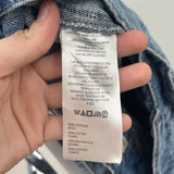 women Free People We the Free Boomerang High Rise Long Blue Shorts 25