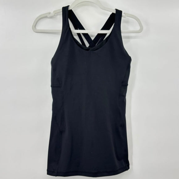 women Lululemon Stash N Run Tank Medium Support Black Activewear 8