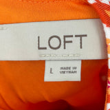 women Loft Paisley Knit Maxi Orange Dress L