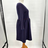 women Maeve - Anthro Brenna Jersey Knit Striped MSRP $128 Navy Rust Dress 8