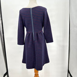women Maeve - Anthro Brenna Jersey Knit Striped MSRP $128 Navy Rust Dress 8