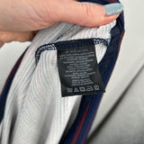 women Maeve - Anthro Brenna Jersey Knit Striped MSRP $128 Navy Rust Dress 8