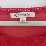 women Nanette Nanette Lepore Embroidered Squareneck Blouse Coral Woven Top XL