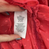 women Nanette Nanette Lepore Embroidered Squareneck Blouse Coral Woven Top XL