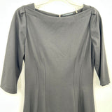 women Elie Tahari Boatneck Darted Pencil Black Dress 8