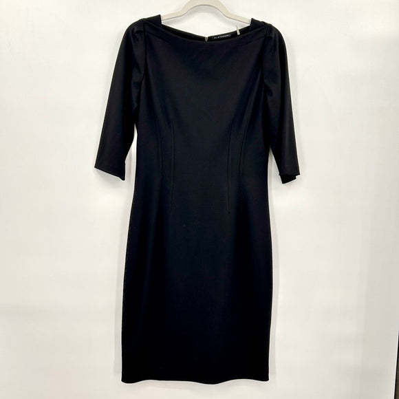 women Elie Tahari Boatneck Darted Pencil Black Dress 8