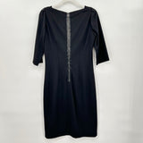 women Elie Tahari Boatneck Darted Pencil Black Dress 8