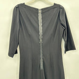 women Elie Tahari Boatneck Darted Pencil Black Dress 8