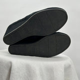 women Toms Suede Lace Up Wedges Black Shoes 9