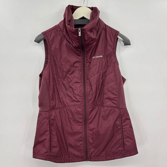 women Columbia Vest Maroon Jacket M