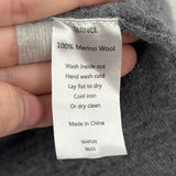 women Quince Merino V-Neck Gray Sweater M