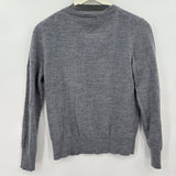 women Quince Merino V-Neck Gray Sweater M