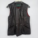 women Danier Leather Vest Brown Jacket M