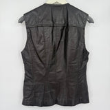 women Danier Leather Vest Brown Jacket M