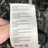 women Anthropologie Smocked Print Long Sleeve Gray Woven Top L