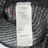 women Anthropologie Smocked Print Long Sleeve Gray Woven Top L