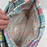 women Vera Bradley NWT Multi-Compartment Shoulder Bag Pastel Plaid Purse