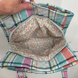 women Vera Bradley NWT Multi-Compartment Shoulder Bag Pastel Plaid Purse
