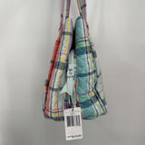 women Vera Bradley NWT Multi-Compartment Shoulder Bag Pastel Plaid Purse