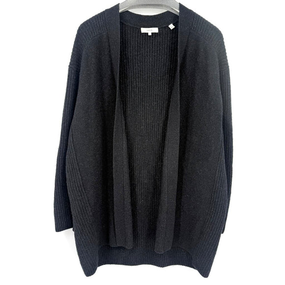 women Vince Wool/Cashmere Oversized Cardigan Charcoal Sweater L