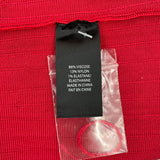 women Pink Tartan Sleeveless Textured Knit A-Line Red Dress S