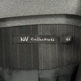 women NV Collection Mixed Stripe Blazer Black Jacket XS